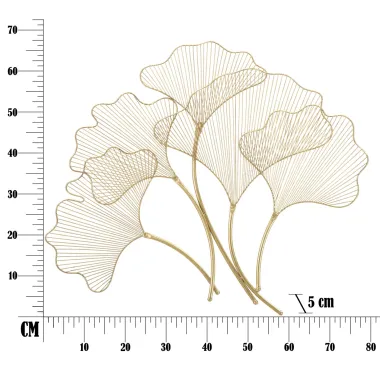 PANEL ZE STALI GLAM LEAF 79 5 68 cm